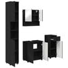 vidaXL Badezimmerm&ouml;bel-Set 4 stk. Schwarz 61 x 35 x 64 cm