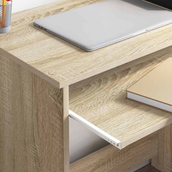 vidaXL Schreibtisch Sonoma-Eiche 120,5 x 44 x 88,5 cm Holzwerkstoff