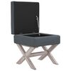 vidaXL Hocker mit Stauraum Dunkelgrau 45x45x49 cm Samt