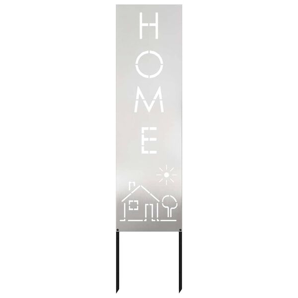 vidaXL Garten Sichtschutz-Leinwand Silber 32 x 140 cm Edelstahl