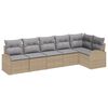 vidaXL Gartensofa-set Beige Poly-Rattan