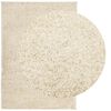 vidaXL Teppich Shaggy Hochflor Modern Golden 120x170 cm