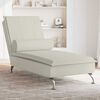 vidaXL Massage-Chaiselongue mit Nackenrolle Creme Samt