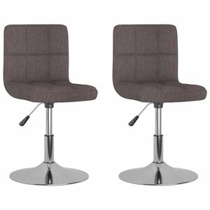 vidaXL Esszimmerst&uuml;hle 2 Stk. Drehbar Taupe Stoff