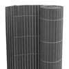 vidaXL Gartenzaun Doppelseitig Grau 1,8x3 m PVC