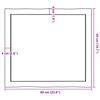 vidaXL Tischplatte 60x50x(2-6) cm Massivholz Unbehandelt Baumkante