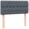 vidaXL Boxspringbett mit Matratze Dunkelgrau 80x220 cm Samt
