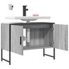 vidaXL Waschbeckenunterschrank Grau Sonoma 80x33x60 cm Holzwerkstoff