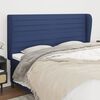 vidaXL Kopfteil mit Ohren Blau 183x23x118/128 cm Stoff