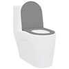 vidaXL Toilettensitz Grau 47 x 36 x 3,4 cm Duroplast