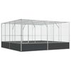 vidaXL Voliere Silbern 418x414x212 cm Stahl