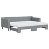 vidaXL Tagesbett Ausziehbar mit Matratze Hellgrau 80x200 cm Stoff