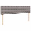 vidaXL Ottoman-Bett mit Matratze Taupe 200x200 cm Stoff