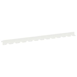 vidaXL Raseneinfassung 10 stk. 102 x 4 x 4 cm Stahl Wei&szlig;