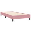 vidaXL Boxspringbett mit Matratze & LED Rosa 80x220 cm Samt