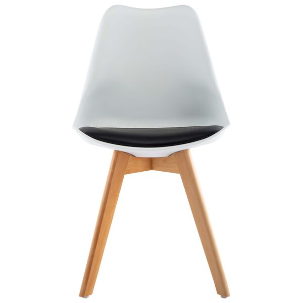 vidaXL Esszimmerst&uuml;hle 4 Stk. Wei&szlig; und Schwarz Kunstleder