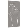 vidaXL Garten-Wanddeko 105x55 cm Cortenstahl Blumen-Design