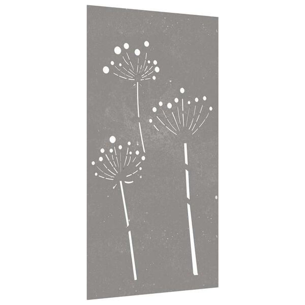 vidaXL Garten-Wanddeko 105x55 cm Cortenstahl Blumen-Design