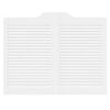 vidaXL Schwingtüren Lamellen-Design 2-Paar Weiß 80x100 cm