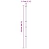 vidaXL Zaunpfosten 13 pcs Grau Ø32mm 170 cm Verzinkter Stahl
