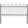vidaXL Gartenzaun Boxtel mit B&uuml;gelaufsatz Stahl 181 x 100 cm Schwarz
