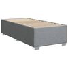 vidaXL Boxspringbett mit Matratze Hellgrau 90x200 cm Stoff