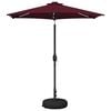 vidaXL Gartenparasol mit LED-Lichtern und Sockel 230 x 230 cm