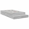 vidaXL Aufbewahrungsbettgestell Graues Sonoma 120 cm Holzwerkstoff