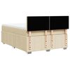 vidaXL Boxspringbett mit Matratze Creme 140x200 cm Stoff