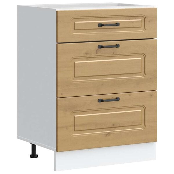 vidaXL K&uuml;chenunterschrank Kalmar Artisan-Eiche Holzwerkstoff