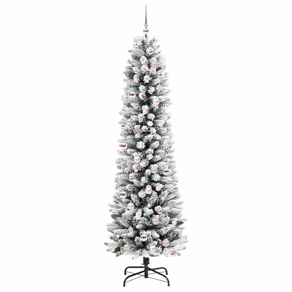 vidaXL K&uuml;nstlicher Weihnachtsbaum mit 300 LEDs mit St&auml;nder Wei&szlig; 210 cm