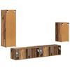 vidaXL TV-Schrankset Wandmontiert 4 pcs Altholz Holzwerkstoff
