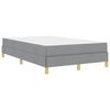 vidaXL Boxspringbett mit Matratze Hellgrau 120 x 200 cm Stoff