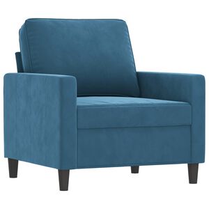 vidaXL Sessel Blau 60 cm Samt