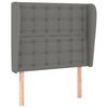 vidaXL Kopfteil mit Ohren Dunkelgrau 83x23x118/128 cm Stoff