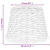 vidaXL Lampenschirm Wei&szlig; &Oslash;30x20 cm Korbweide