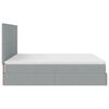 vidaXL Ottoman-Bett mit Matratzen Hellgrau 200x200 cm Stoff