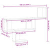 vidaXL Wandregal Weiß 100x15x70 cm Holzwerkstoff