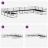 vidaXL Outdoor-Sofagarnitur 10 pcs Natur Massivholz Akazie