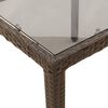 vidaXL 9-tlg. Garten-Essgruppe mit Kissen Braun Poly Rattan Glas