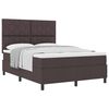 vidaXL Boxspringbett mit Kopfteil Dunkelbraun 140 x 190 cm Stoff