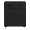 vidaXL Sideboard Schwarz Eichen-Optik 69,5 x 34 x 90 cm Holzwerkstoff