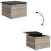 vidaXL Garten-Sofa-Set mit Speicher 7 pcs Hellgrau Poly Rattan