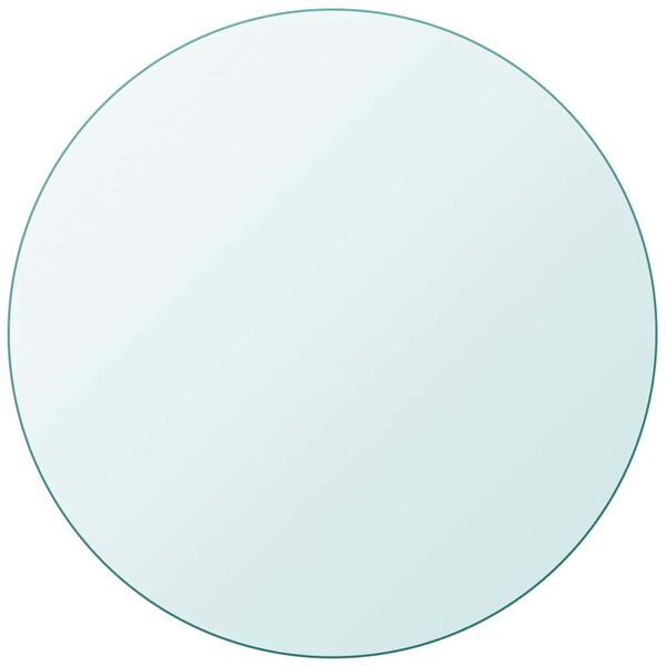 vidaXL Tischplatte aus geh&auml;rtetem Glas rund 500 mm