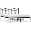 vidaXL Bettgestell mit Kopfteil Metall Schwarz 180x200 cm