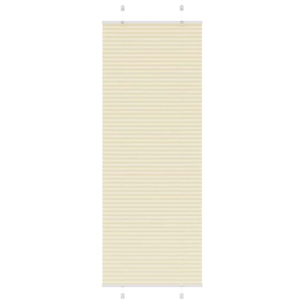 vidaXL Plissee Creme 80x200 cm Stoffbreite 79,4 cm Polyester