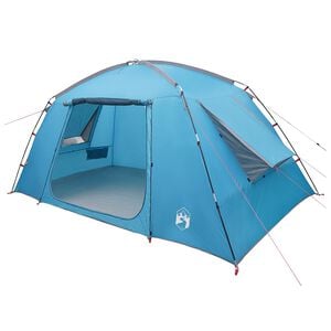 vidaXL H&uuml;tten-Zelt mit Dach Blau 400 x 210 x 180 cm Polyester