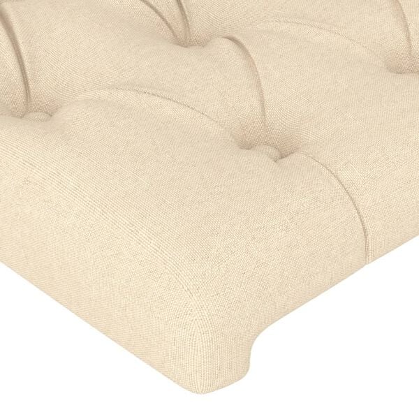 vidaXL Kopfteile Creme 160x7x78/88 cm Stoff