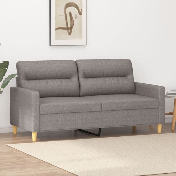 vidaXL 2-Sitzer-Sofa Taupe 140 cm Stoff