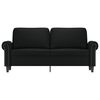 vidaXL 2-Sitzer-Sofa Schwarz 140 cm Kunstleder